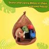 imageHopearl Dinosaur Plush Volcano House with 4 Baby Dino Stuffed Animals Storage Bag Playset Toy Plush Toy Set Gifts for Kids Boys ampamp Girls Ages 3 11