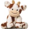 imageHopearl Adorable Plush Cow Toy Floppy Dairy Cattle Soft Stuffed Animal Cute Birthday Gifts for Boys Girls Kids Toddlers Pink 9Dark Brown