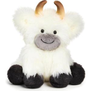 imageHopearl Adorable Plush Cow Toy Floppy Dairy Cattle Soft Stuffed Animal Cute Birthday Gifts for Boys Girls Kids Toddlers Pink 9Yak Cow