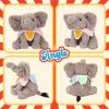 image:imageHopearl Adorable Plush Calf Elephant Toy with Colorful Knitted Bib Floppy Elephish Ultra Xmas Soft Stuffed Animal for Boys Girls Kids Toddlers Gray 9