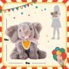 image:imageHopearl Adorable Plush Calf Elephant Toy with Colorful Knitted Bib Floppy Elephish Ultra Xmas Soft Stuffed Animal for Boys Girls Kids Toddlers Gray 9