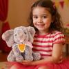 image:imageHopearl Adorable Plush Calf Elephant Toy with Colorful Knitted Bib Floppy Elephish Ultra Xmas Soft Stuffed Animal for Boys Girls Kids Toddlers Gray 9
