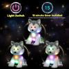 image:imageHopearl LED Musical Stuffed Puppy Lighting Up Singing Plush Dog Adjustable Volume Lullaby Animated Soothe Birthday Festival for Kids Toddler Girls White 14HuskyLED no music