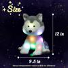 image:imageHopearl LED Musical Stuffed Puppy Lighting Up Singing Plush Dog Adjustable Volume Lullaby Animated Soothe Birthday Festival for Kids Toddler Girls White 14HuskyLED no music