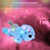 image:imageHopearl LED Musical Stuffed Puppy Lighting Up Singing Plush Dog Adjustable Volume Lullaby Animated Soothe Birthday Festival for Kids Toddler Girls White 14Blue PuppyLED no music