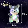 image:imageHopearl LED Musical Stuffed Puppy Lighting Up Singing Plush Dog Adjustable Volume Lullaby Animated Soothe Birthday Festival for Kids Toddler Girls White 14Husky DogLED no music