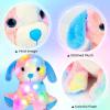 image:imageHopearl LED Musical Stuffed Puppy Lighting Up Singing Plush Dog Adjustable Volume Lullaby Animated Soothe Birthday Festival for Kids Toddler Girls White 14Rainbow DogLED no music