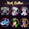 image:imageHopearl LED Musical Stuffed Puppy Lighting Up Singing Plush Dog Adjustable Volume Lullaby Animated Soothe Birthday Festival for Kids Toddler Girls White 14Gray CatLED  Music