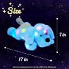 image:imageHopearl LED Musical Stuffed Puppy Lighting Up Singing Plush Dog Adjustable Volume Lullaby Animated Soothe Birthday Festival for Kids Toddler Girls White 14Blue PuppyLED no music