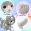 image:imageHopearl LED Musical Stuffed Puppy Lighting Up Singing Plush Dog Adjustable Volume Lullaby Animated Soothe Birthday Festival for Kids Toddler Girls White 14Gray CatLED  Music