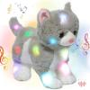 image:imageHopearl LED Musical Stuffed Puppy Lighting Up Singing Plush Dog Adjustable Volume Lullaby Animated Soothe Birthday Festival for Kids Toddler Girls White 14Gray CatLED  Music1