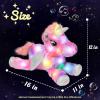 image:imageHopearl LED Plush Unicorn Lighting Up Stuffed Animal Floppy Night Lights Glow in The Dark Birthday Festival for Kids Toddler Girls Pink 16Rainbow UnicornLED  Music