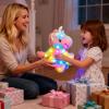 image:imageHopearl LED Plush Unicorn Lighting Up Stuffed Animal Floppy Night Lights Glow in The Dark Birthday Festival for Kids Toddler Girls Pink 16Rainbow Unicorn with WingLED no music