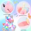 image:imageHopearl LED Plush Unicorn Lighting Up Stuffed Animal Floppy Night Lights Glow in The Dark Birthday Festival for Kids Toddler Girls Pink 16Rainbow Unicorn with WingLED  Music