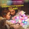 image:imageHopearl LED Plush Unicorn Lighting Up Stuffed Animal Floppy Night Lights Glow in The Dark Birthday Festival for Kids Toddler Girls Pink 16Rainbow UnicornLED no music