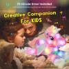 image:imageHopearl LED Plush Unicorn Lighting Up Stuffed Animal Floppy Night Lights Glow in The Dark Birthday Festival for Kids Toddler Girls Pink 16Rainbow UnicornLED  Music