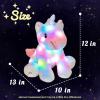 image:imageHopearl LED Plush Unicorn Lighting Up Stuffed Animal Floppy Night Lights Glow in The Dark Birthday Festival for Kids Toddler Girls Pink 16Rainbow Unicorn with WingLED no music