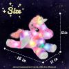 image:imageHopearl LED Plush Unicorn Lighting Up Stuffed Animal Floppy Night Lights Glow in The Dark Birthday Festival for Kids Toddler Girls Pink 16Rainbow UnicornLED no music