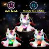 image:imageHopearl LED Plush Unicorn Lighting Up Stuffed Animal Floppy Night Lights Glow in The Dark Birthday Festival for Kids Toddler Girls Pink 16Unicorn with WingLED no music