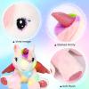 image:imageHopearl LED Plush Unicorn Lighting Up Stuffed Animal Floppy Night Lights Glow in The Dark Birthday Festival for Kids Toddler Girls Pink 16Unicorn with WingLED no music