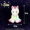image:imageHopearl LED Plush Unicorn Lighting Up Stuffed Animal Floppy Night Lights Glow in The Dark Birthday Festival for Kids Toddler Girls Pink 16White UnicornLED no music1