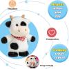 image:imageHopearl Talking Singing Cow with Red Bib Repeats What You Say Walking Dairy Cattle Electric Interactive Animated Toy Speaking Plush Buddy Gifts for Toddlers 9Cow with Bib