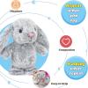 image:imageHopearl Talking Singing Cow with Red Bib Repeats What You Say Walking Dairy Cattle Electric Interactive Animated Toy Speaking Plush Buddy Gifts for Toddlers 9Gray Bunny