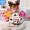 image:imageHopearl Talking Singing Cow with Red Bib Repeats What You Say Walking Dairy Cattle Electric Interactive Animated Toy Speaking Plush Buddy Gifts for Toddlers 9Cow with Bib