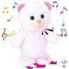 image:imageHopearl Talking Singing Cow with Red Bib Repeats What You Say Walking Dairy Cattle Electric Interactive Animated Toy Speaking Plush Buddy Gifts for Toddlers 9Cat