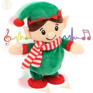 image:imageHopearl Talking Singing Cow with Red Bib Repeats What You Say Walking Dairy Cattle Electric Interactive Animated Toy Speaking Plush Buddy Gifts for Toddlers 9Elf