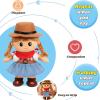 image:imageHopearl Talking Singing Cowgirl Repeats What You Say Girl Walking Doll Electric Interactive Animated Toy Speaking Plush Buddy Gifts for Toddlers 8Black Cowgirl