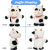 image:imageHopearl Talking Singing Cowgirl Repeats What You Say Girl Walking Doll Electric Interactive Animated Toy Speaking Plush Buddy Gifts for Toddlers 8Cow with Bib