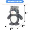 image:imageHopearl Talking Singing Cowgirl Repeats What You Say Girl Walking Doll Electric Interactive Animated Toy Speaking Plush Buddy Gifts for Toddlers 8Gray Cat