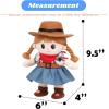 image:imageHopearl Talking Singing Cowgirl Repeats What You Say Girl Walking Doll Electric Interactive Animated Toy Speaking Plush Buddy Gifts for Toddlers 8White Cowgirl