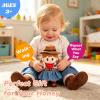 image:imageHopearl Talking Singing Cowgirl Repeats What You Say Girl Walking Doll Electric Interactive Animated Toy Speaking Plush Buddy Gifts for Toddlers 8White Cowgirl