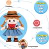 image:imageHopearl Talking Singing Cowgirl Repeats What You Say Girl Walking Doll Electric Interactive Animated Toy Speaking Plush Buddy Gifts for Toddlers 8White Cowgirl