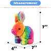 image:imageHopearl Walking Teddy Dog Interactive Electronic Pet Plush Toy Puppy Woof and Moving Animated Nodding Head Gifts for Toddlers Birthday Brown 7Bell BunnyRainbow