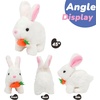 image:imageHopearl Walking Teddy Dog Interactive Electronic Pet Plush Toy Puppy Woof and Moving Animated Nodding Head Gifts for Toddlers Birthday Brown 7Carrot BunnyWhite