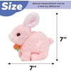 image:imageHopearl Walking Teddy Dog Interactive Electronic Pet Plush Toy Puppy Woof and Moving Animated Nodding Head Gifts for Toddlers Birthday Brown 7Carrot BunnyPink