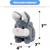 image:imageHopearl Walking Teddy Dog Interactive Electronic Pet Plush Toy Puppy Woof and Moving Animated Nodding Head Gifts for Toddlers Birthday Brown 7Chubby RabbitGray