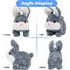 image:imageHopearl Walking Teddy Dog Interactive Electronic Pet Plush Toy Puppy Woof and Moving Animated Nodding Head Gifts for Toddlers Birthday Brown 7Chubby RabbitGray