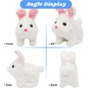 image:imageHopearl Walking Teddy Dog Interactive Electronic Pet Plush Toy Puppy Woof and Moving Animated Nodding Head Gifts for Toddlers Birthday Brown 7Chubby RabbitWhite