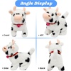 image:imageHopearl Walking Teddy Dog Interactive Electronic Pet Plush Toy Puppy Woof and Moving Animated Nodding Head Gifts for Toddlers Birthday Brown 7CowBlack
