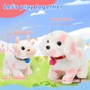 image:imageHopearl Walking Teddy Dog Interactive Electronic Pet Plush Toy Puppy Woof and Moving Animated Nodding Head Gifts for Toddlers Birthday Brown 7CowPink