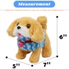 image:imageHopearl Walking Teddy Dog Interactive Electronic Pet Plush Toy Puppy Woof and Moving Animated Nodding Head Gifts for Toddlers Birthday Brown 7DogBlue Vest