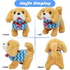 image:imageHopearl Walking Teddy Dog Interactive Electronic Pet Plush Toy Puppy Woof and Moving Animated Nodding Head Gifts for Toddlers Birthday Brown 7DogBlue Vest