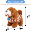 image:imageHopearl Walking Teddy Dog Interactive Electronic Pet Plush Toy Puppy Woof and Moving Animated Nodding Head Gifts for Toddlers Birthday Brown 7DogBrown Vest