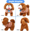 image:imageHopearl Walking Teddy Dog Interactive Electronic Pet Plush Toy Puppy Woof and Moving Animated Nodding Head Gifts for Toddlers Birthday Brown 7DogBrown Vest