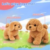 image:imageHopearl Walking Teddy Dog Interactive Electronic Pet Plush Toy Puppy Woof and Moving Animated Nodding Head Gifts for Toddlers Birthday Brown 7DogDark Brown