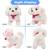 image:imageHopearl Walking Teddy Dog Interactive Electronic Pet Plush Toy Puppy Woof and Moving Animated Nodding Head Gifts for Toddlers Birthday Brown 7DogPink Point